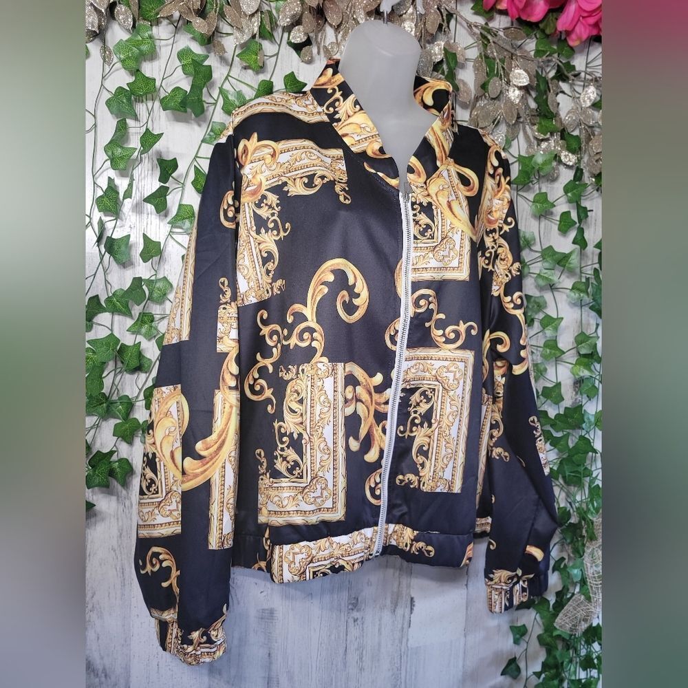 NWOT Baroque Patterned Jacket - Picture 4 of 10